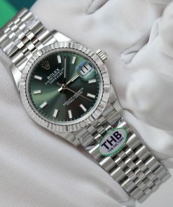 Alternative view of Rolex DateJust Women’s Green Dial Luminous Numbers Factory THB 31mm