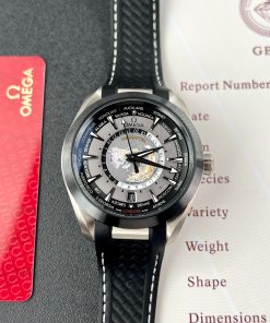 Omega Seamaster Aqua Terra Worldtimer Replica 11 Watch Rubber Strap 43mm