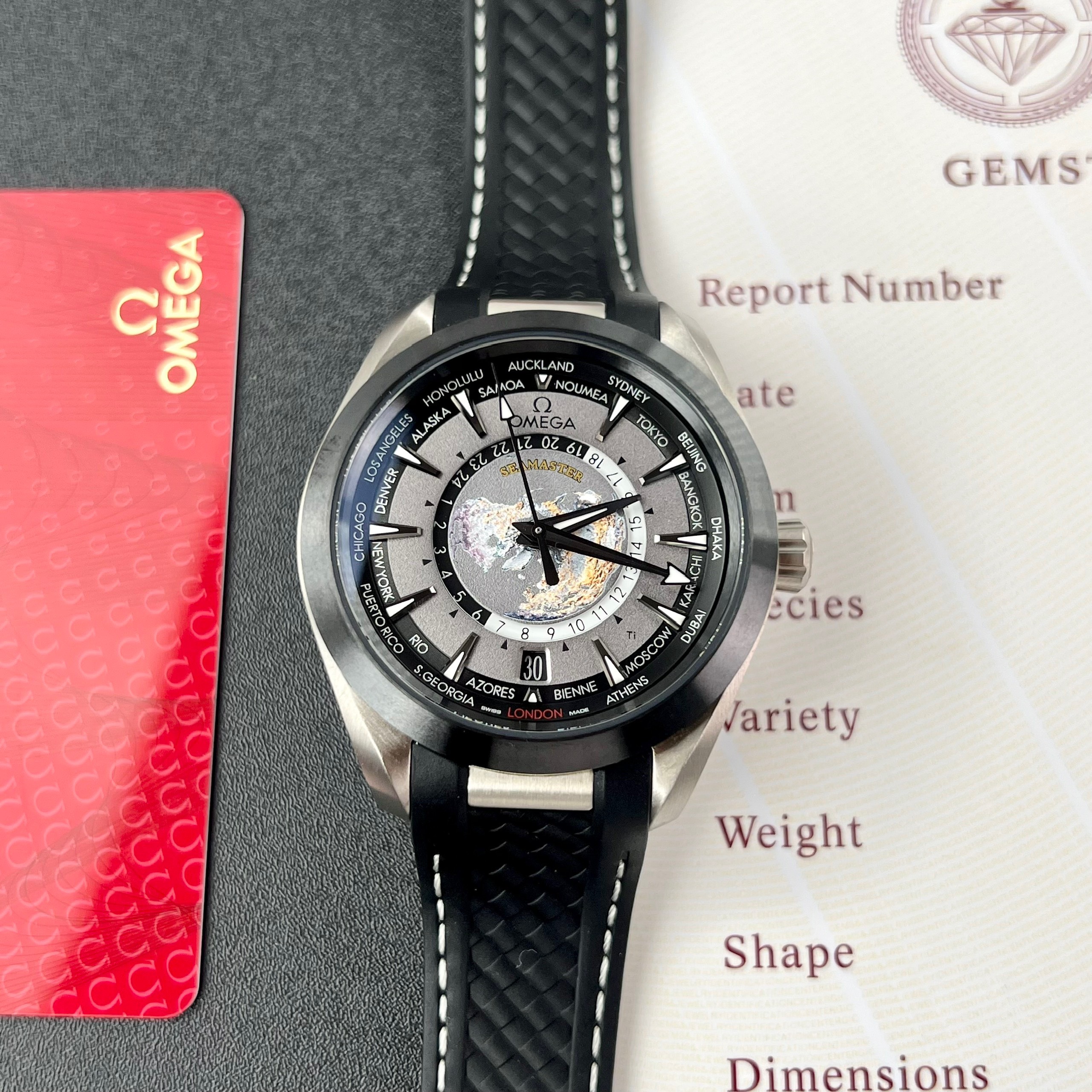 Omega Seamaster Aqua Terra Worldtimer Replica 11 Watch Rubber Strap 43mm