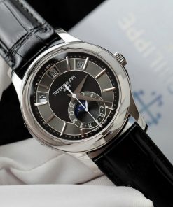 Alternative view of Patek Philippe Replica 11 Complications 5205R Black Dial Factory GR 40mm