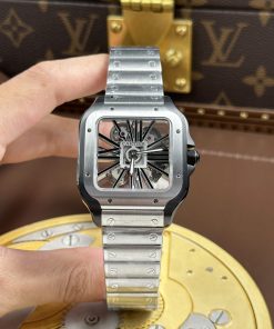 Cartier Santos de Cartier Replica 11 Skeleton Demi Black Factory MLF 39.8mm