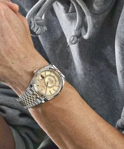Alternative view of Rolex Sky-Dweller 336933 Stainless Steel Yellow Gold Jubilee 42mm