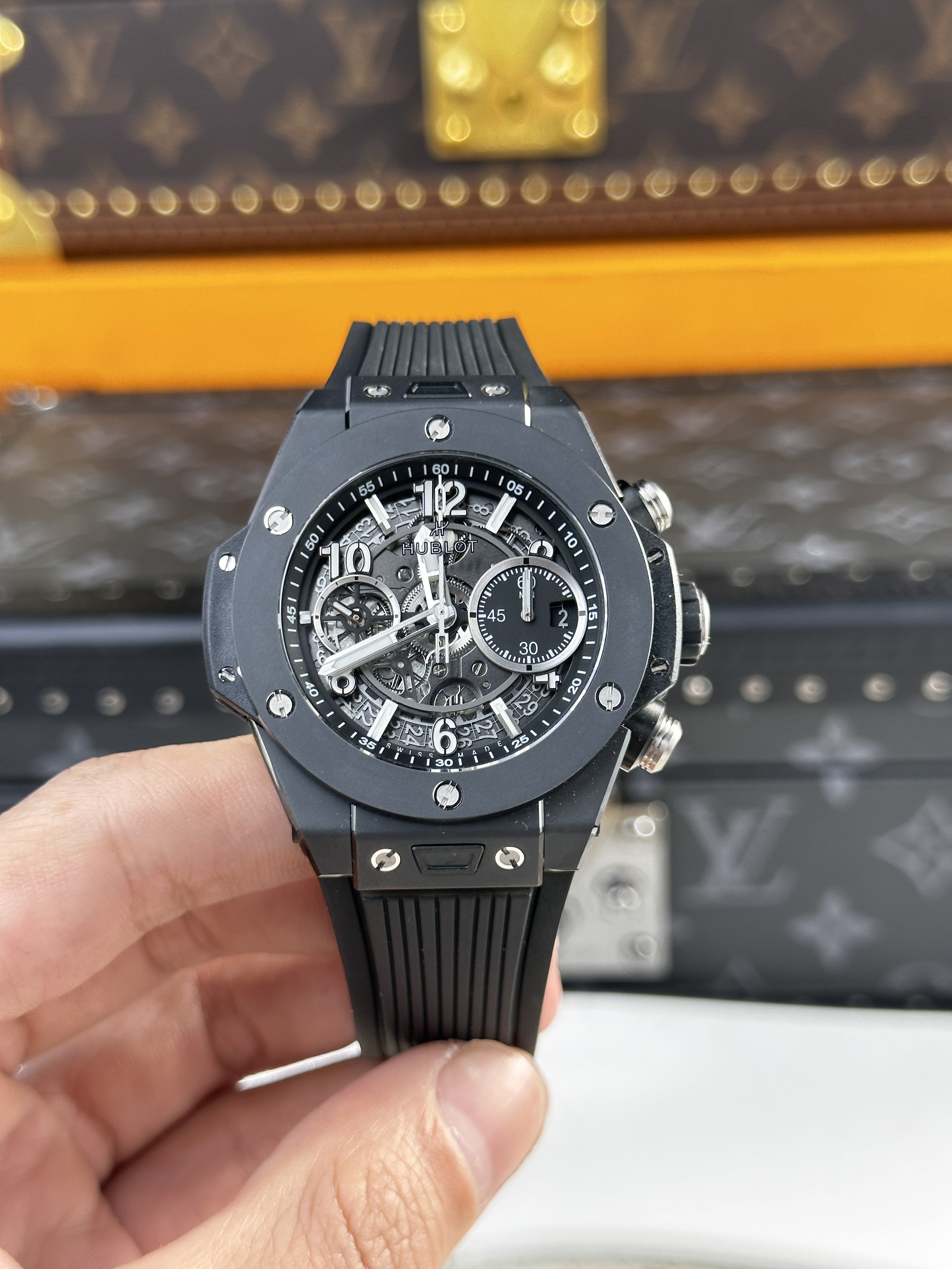 Hublot Big Bang Unico Black Ceramic Replica Watch BBF Factory 42mm - Image 3