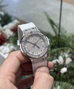 Alternative view of Hublot Classic Fusion Titanium Custom Full Diamonds Moissanite White 38mm