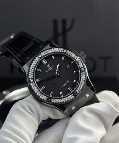 Hublot Classic Fusion Black Ceramic Bezel Diamonds JJZ Factory SW300 Customs 42mm