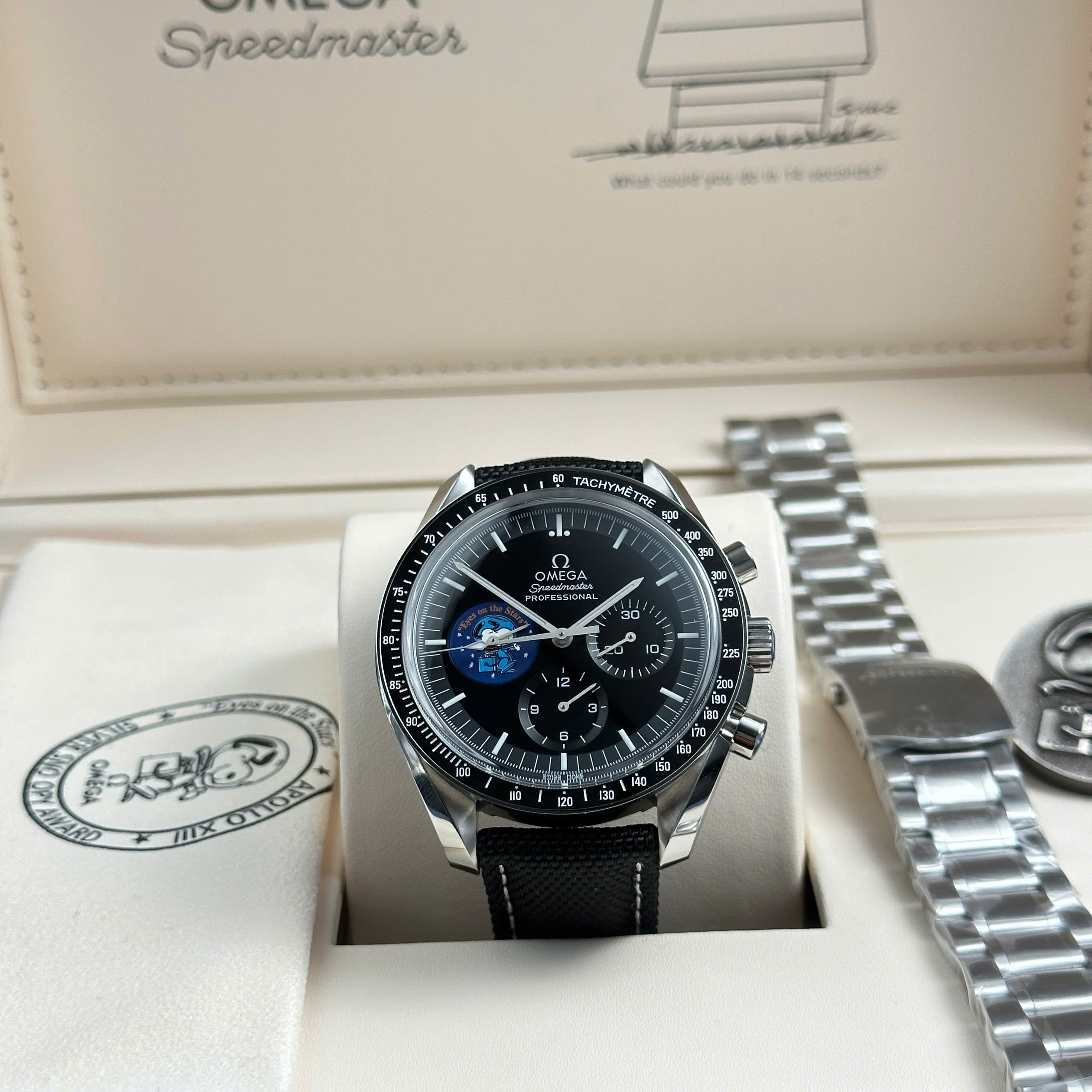 Omega Best Quality Watch Speedmaster Silver Snoopy 50th Anniversary Edition Black Dial New 2025 42mm - Image 3