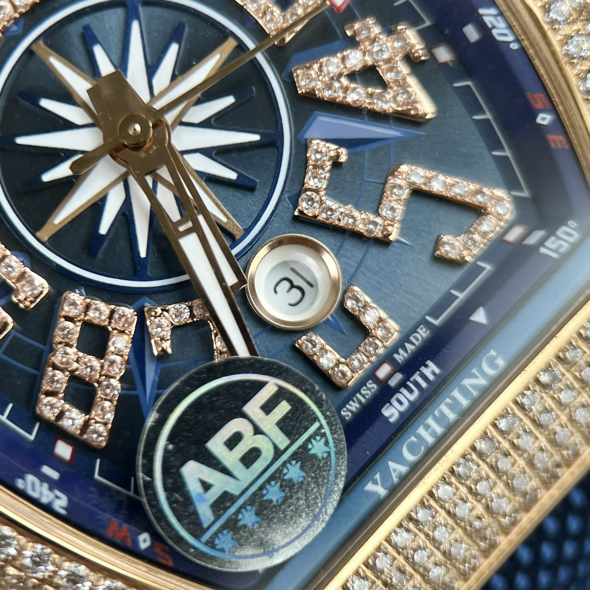 Franck Muller V45 Watch Rose Gold Blue Color ABF Factory 45mm - Image 4