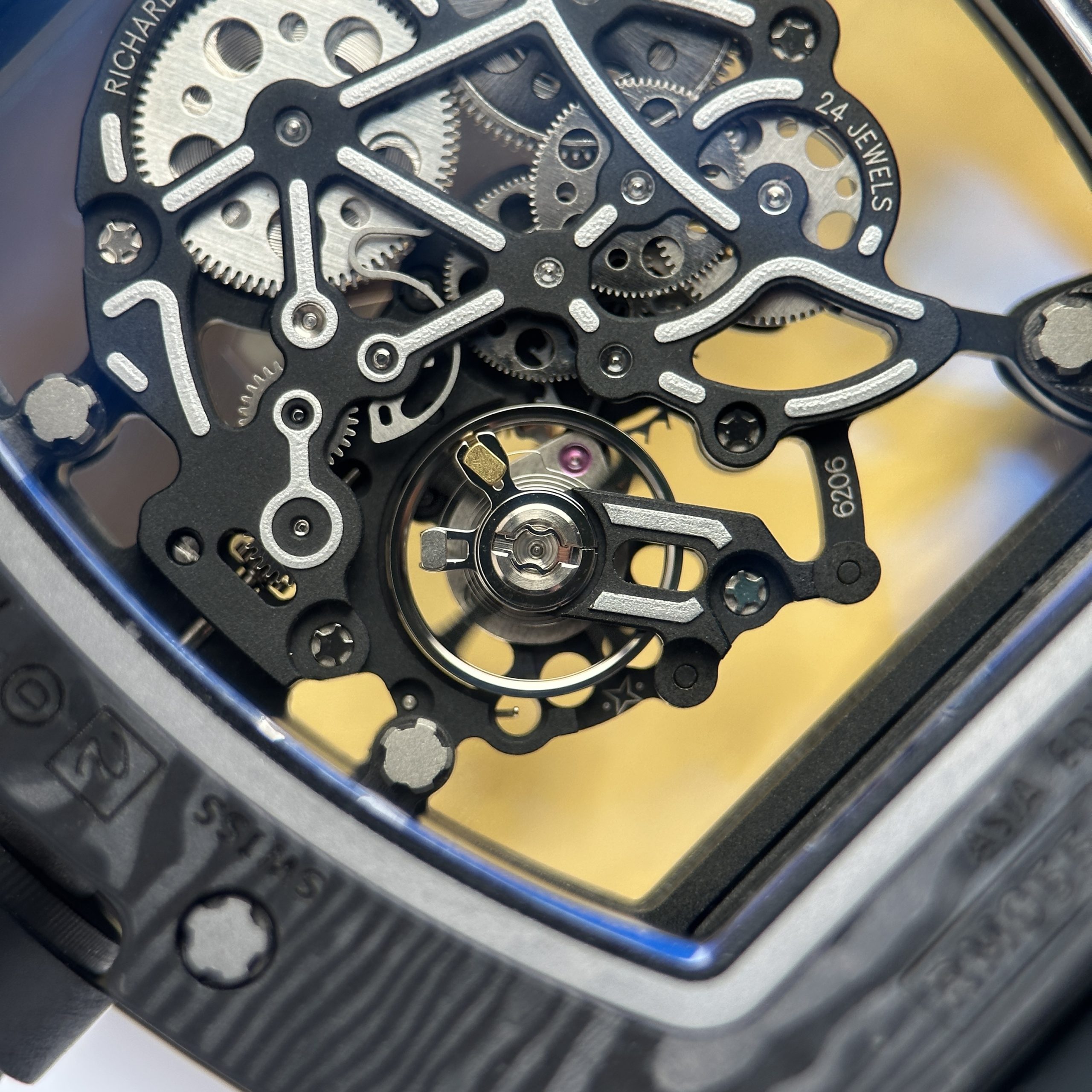 Richard Mille Replica Luxury RM055-CA-RG Black Rubber Strap Factory ZF 49.9×42.7mm - Image 12