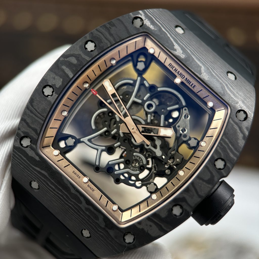 Đồng Hồ Richard Mille RM055-CA-RG Black Chế Tác Dây Cao Su Nhà Máy ZF 49.9×42.7mm