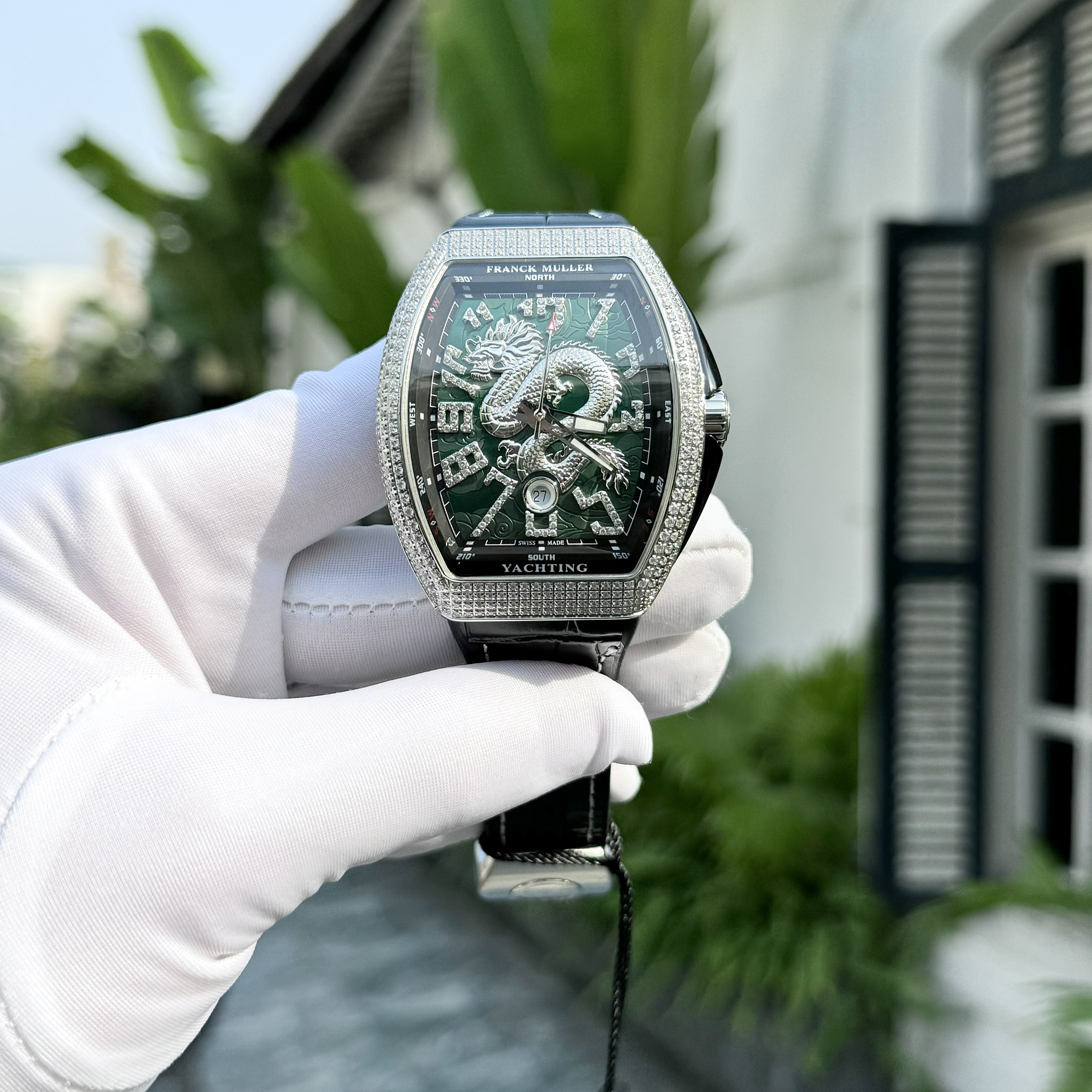Franck Muller V45 Dragon Replica Watch Green Dial ABF Factory 45mm