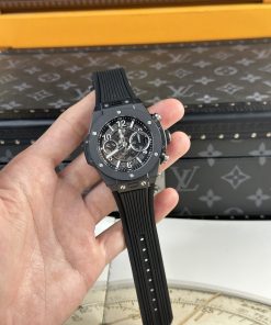Alternative view of Hublot Big Bang Unico Black Ceramic Replica Watch BBF Factory 42mm