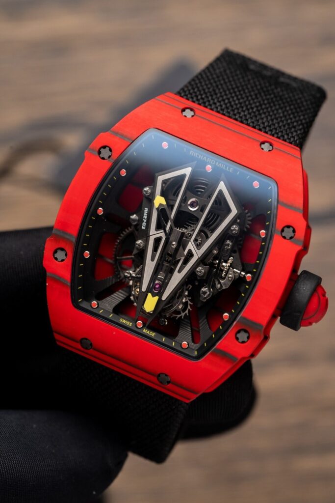 Richard Mille Best Replica Watch RM27-03 Tourbillon Red Carbon 42 Grams 44mm - Image 3