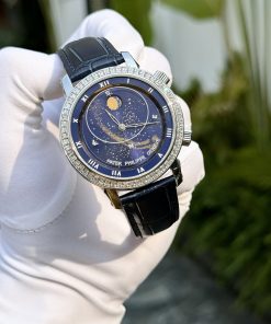 Patek Philippe Replica Watches Grand Complications 6104G Blue 44mm