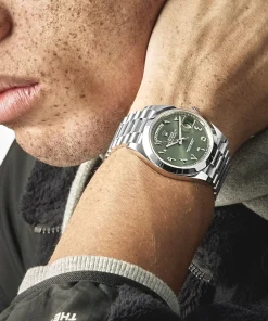 Alternative view of Rolex Day-Date 40 228206 Platinum Olive Green Arabic Dial