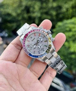 Alternative view of Rolex Cosmograph Daytona Rainbow Super Fake Watches 40mm