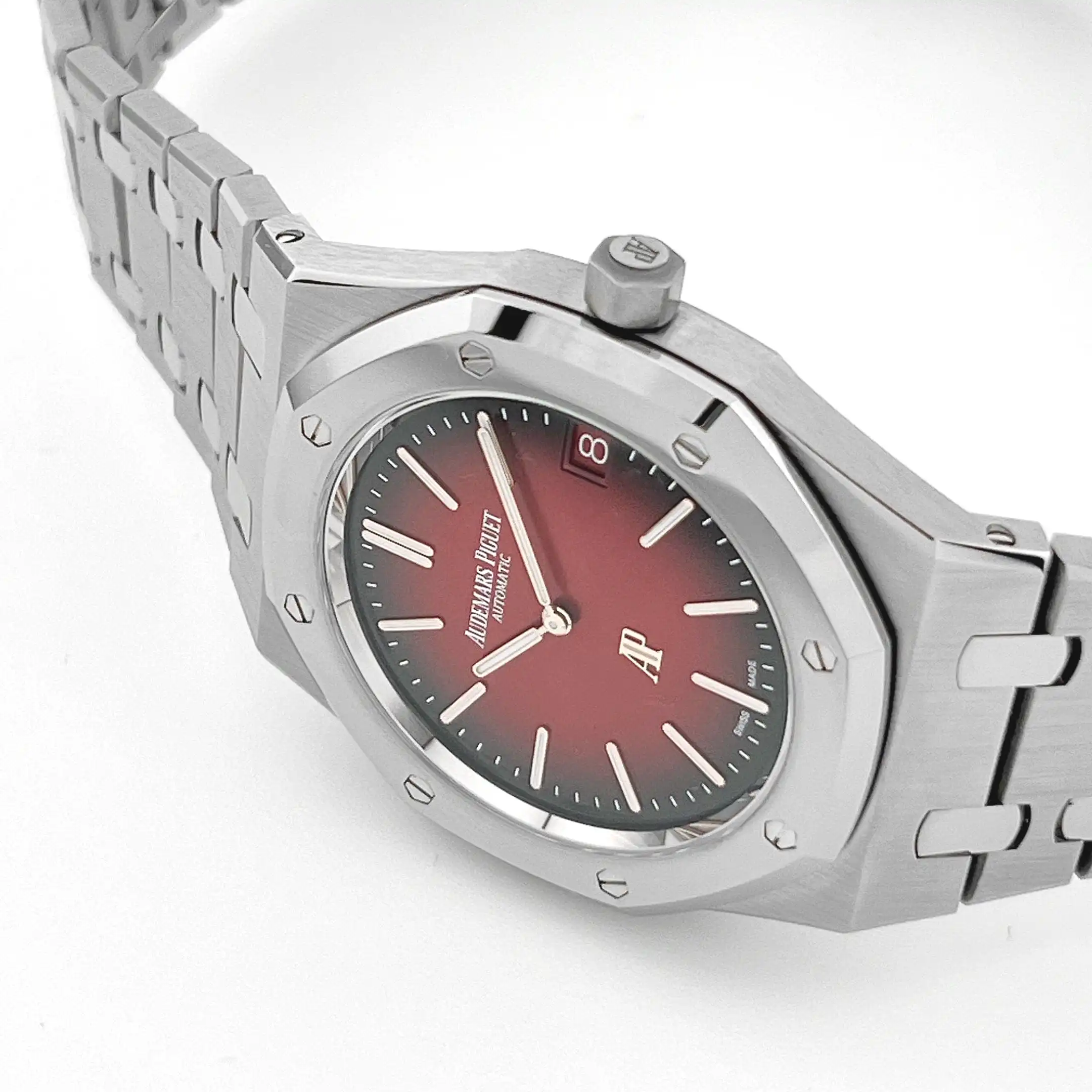 Audemars Piguet Royal Oak 16202XT.OO.1240XT.01 ‘Jumbo’ Extra-Thin Titanium Burgundy Dial - Image 8