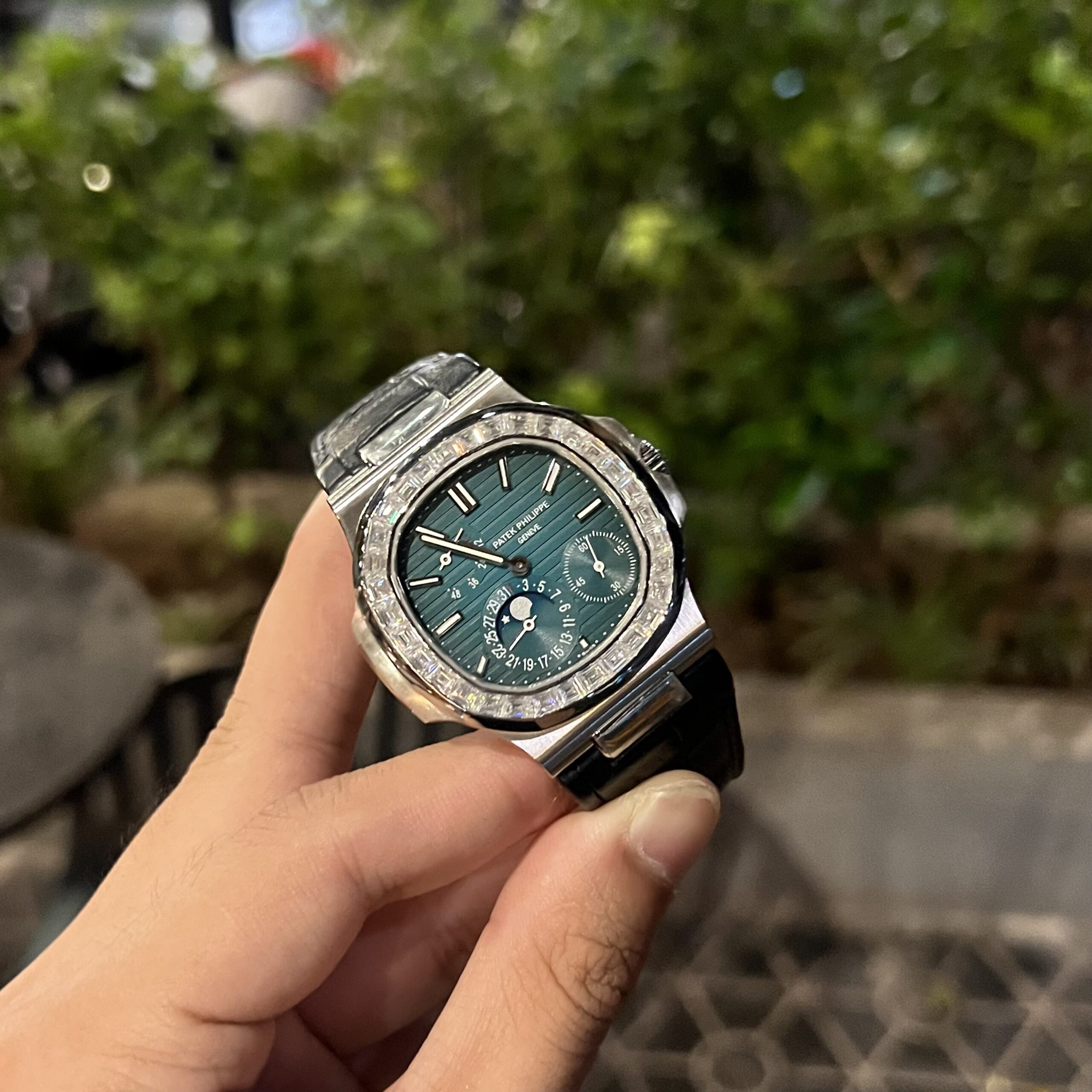 Patek Philippe Nautilus 5722G Custom Moissanite 40mm - Image 3