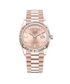 Rolex Day-Date 36 128235 Rose Gold Pink Diamond Dial