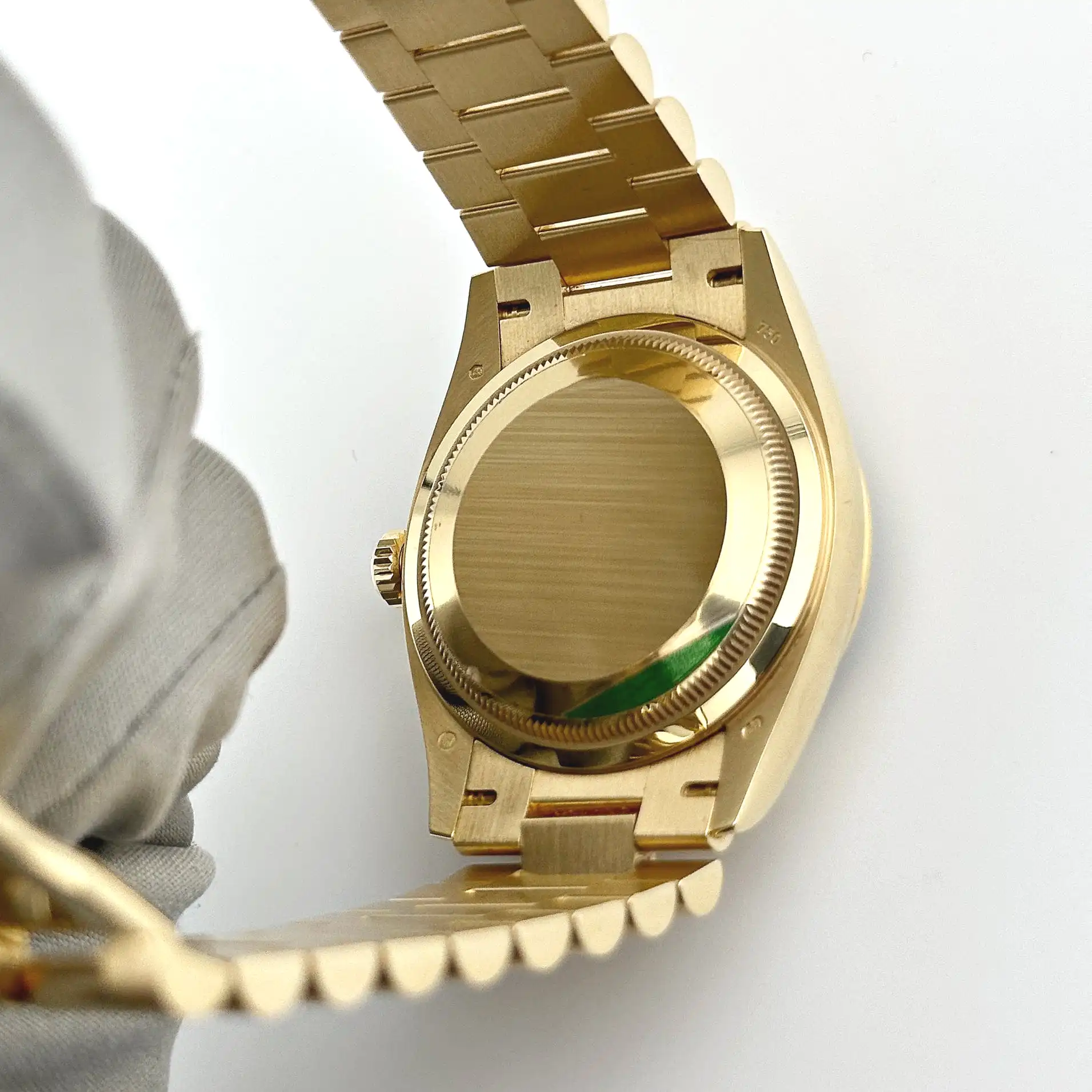 Rolex Day-Date 36 128238 Yellow Gold Green Diamond Dial - Image 8