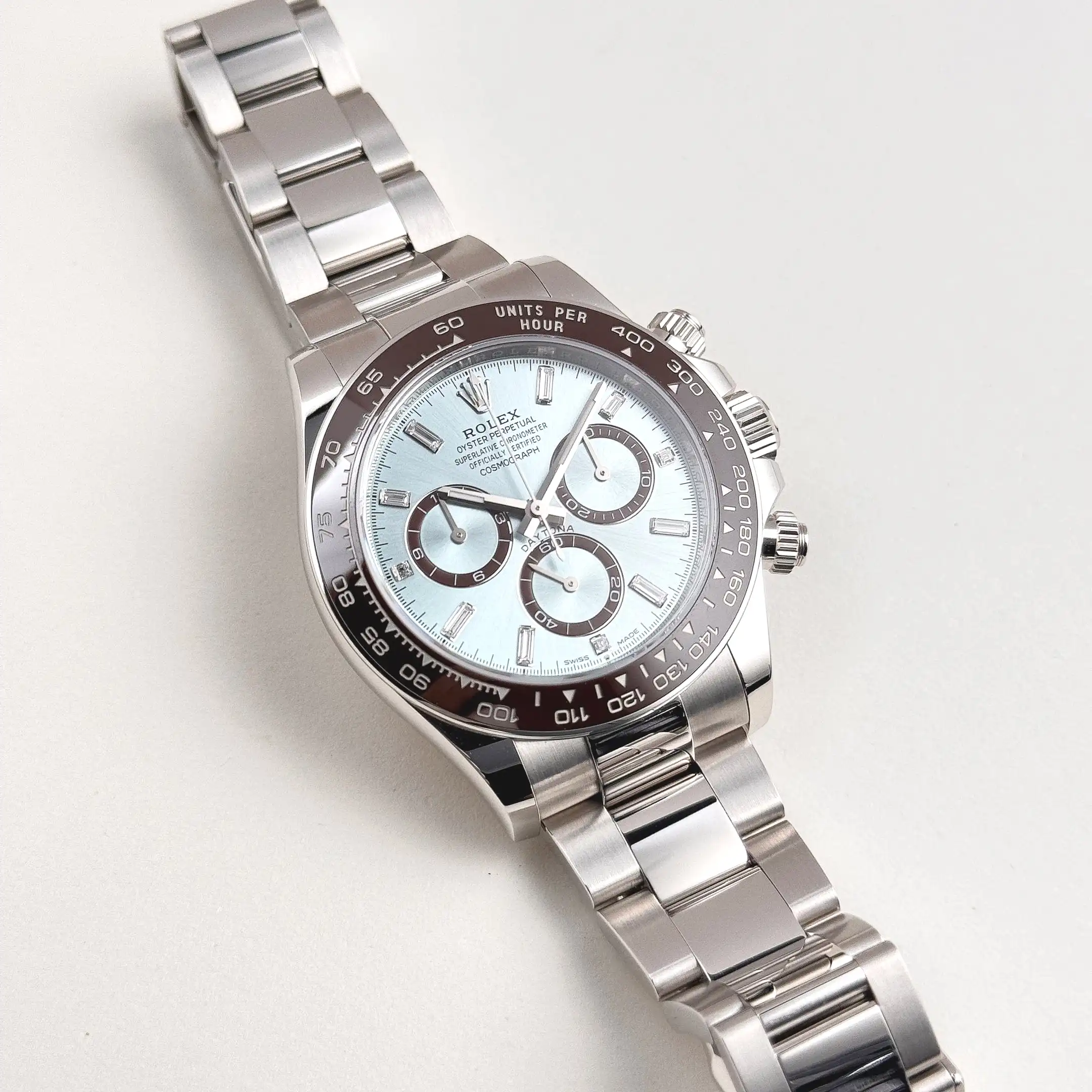Rolex Daytona 126506 Platinum Ice Blue Baguette Dial 40mm - Image 3