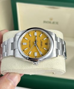Rolex Oyster Perpetual 124300 Yellow Dial Replica Watches Clean Factory 41mm