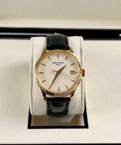 Alternative view of Patek Philippe Calatrava 5227J 18K Gold Wrapped Brown Leather Strap Factory 3K 39mm