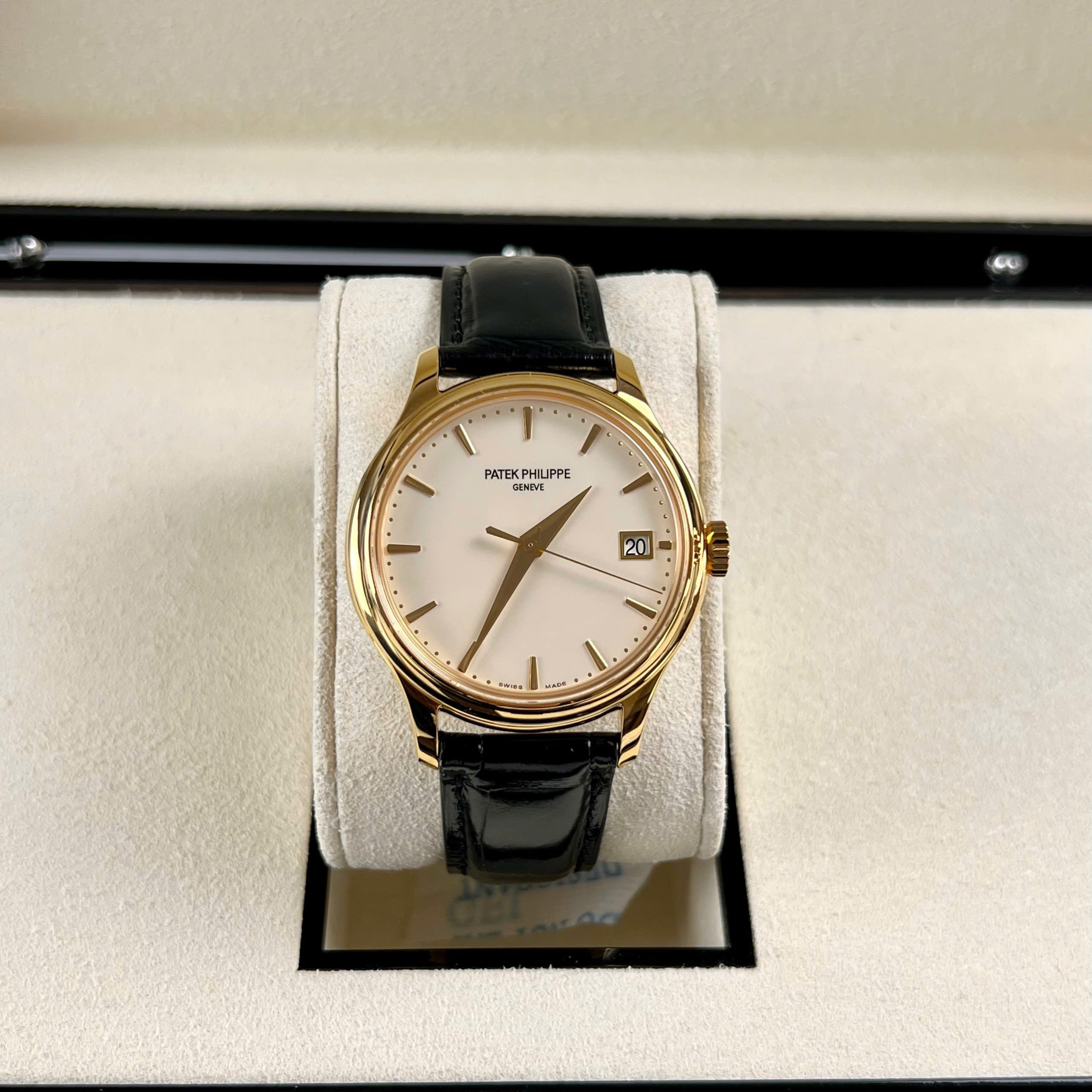 Patek Philippe Calatrava 5227J 18K Gold Wrapped Brown Leather Strap Factory 3K 39mm - Image 2