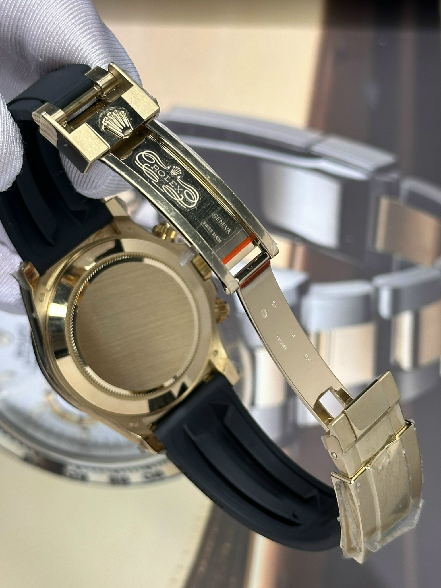 Rolex Cosmograph Daytona Replica Watches Meteorite Dial Rubber Band 40mm - Image 6