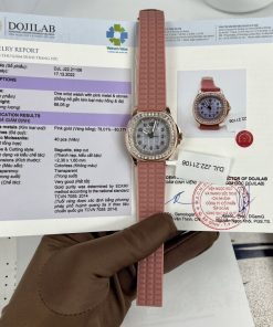 Patek Philippe Aquanaut 5072R Gold Wrapped Customs Moissanite Diamonds 35.6mm