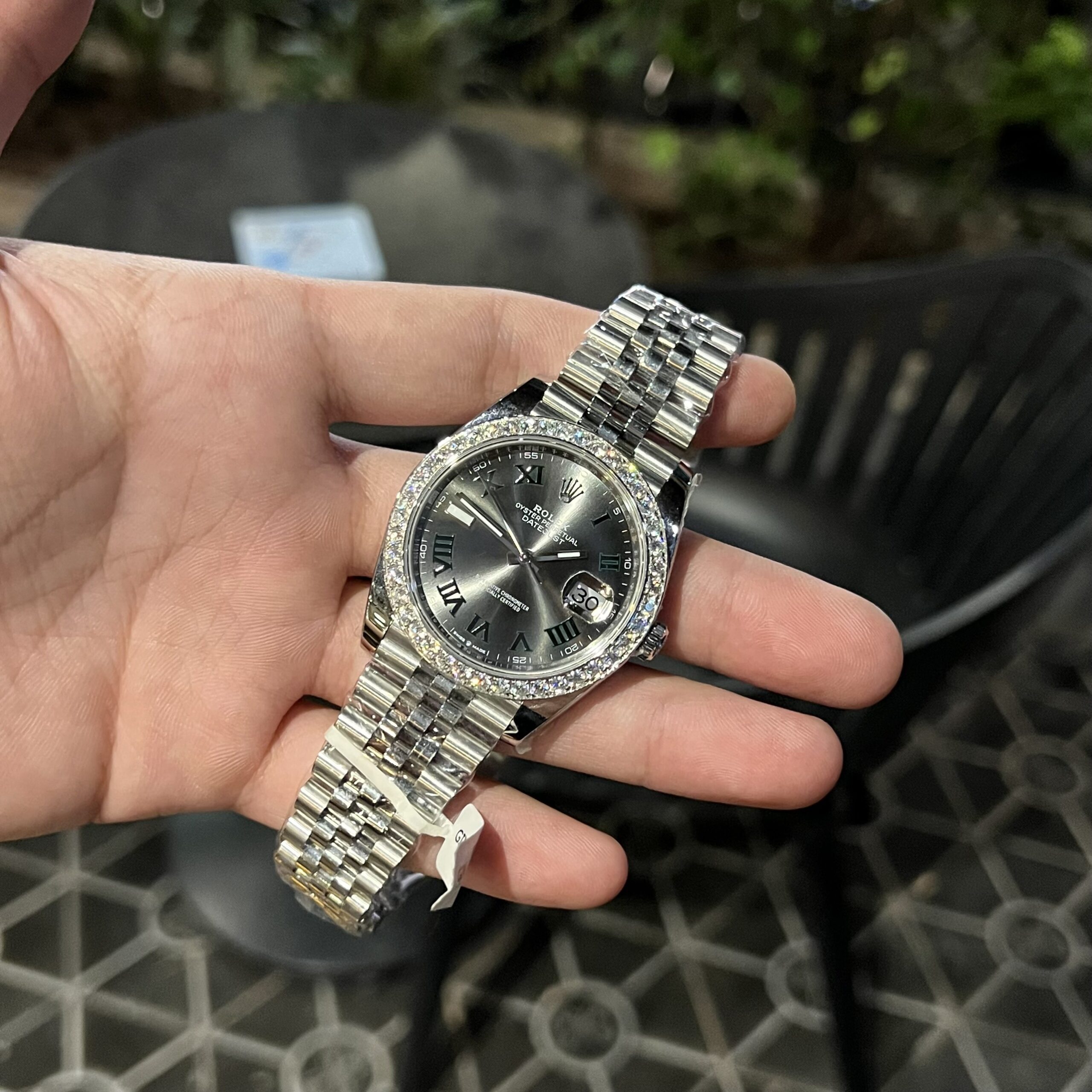 Rolex Datejust 126334 Custom Diamonds Moissanite Gray Dial 41mm - Image 3