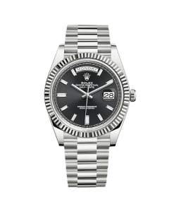 Rolex Day-Date 40 228239 White Gold Black Diamond Dial 40mm
