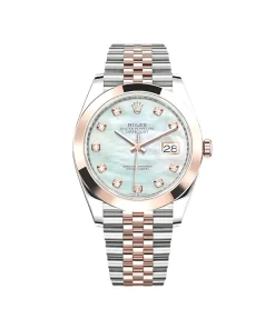 Rolex Datejust 41 126301 Stainless Steel Rose Gold Mother of Pearl Diamond Dial Jubilee