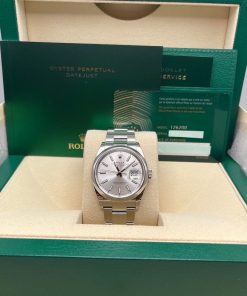 Alternative view of Rolex Datejust 36 126200 Stainless Steel Silver Dial Oyster