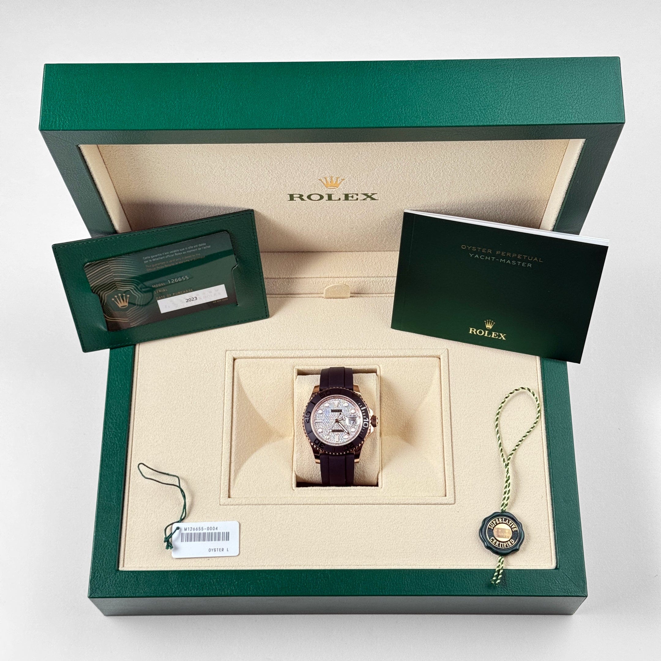 Rolex Yacht-Master 40 126655 Rose Gold Pave Diamond Dial - Image 11