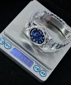 Rolex Day-Date 128239 Replica Ombre Blue Dial Weight 157gr Factory QF 36mm