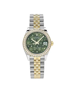 Rolex Datejust 31 278383RBR ‘Ladies’ Two-Toned Yellow Gold Stainless Steel Green Flower Dial