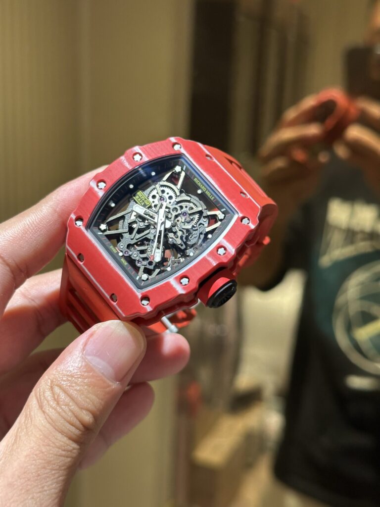 Richard Mille RM35-02 Replica 1 1 Watch Full Carbon Red Rubber 44mm - Image 3