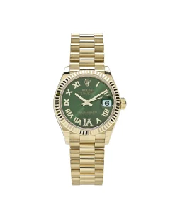 Rolex Datejust 31 278278 ‘Ladies’ Yellow Gold Diamond Green Dial President