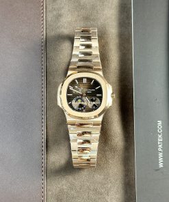 Alternative view of Patek Philippe Nautilus 5712 Watch Chocolate Dial GRF 40mm