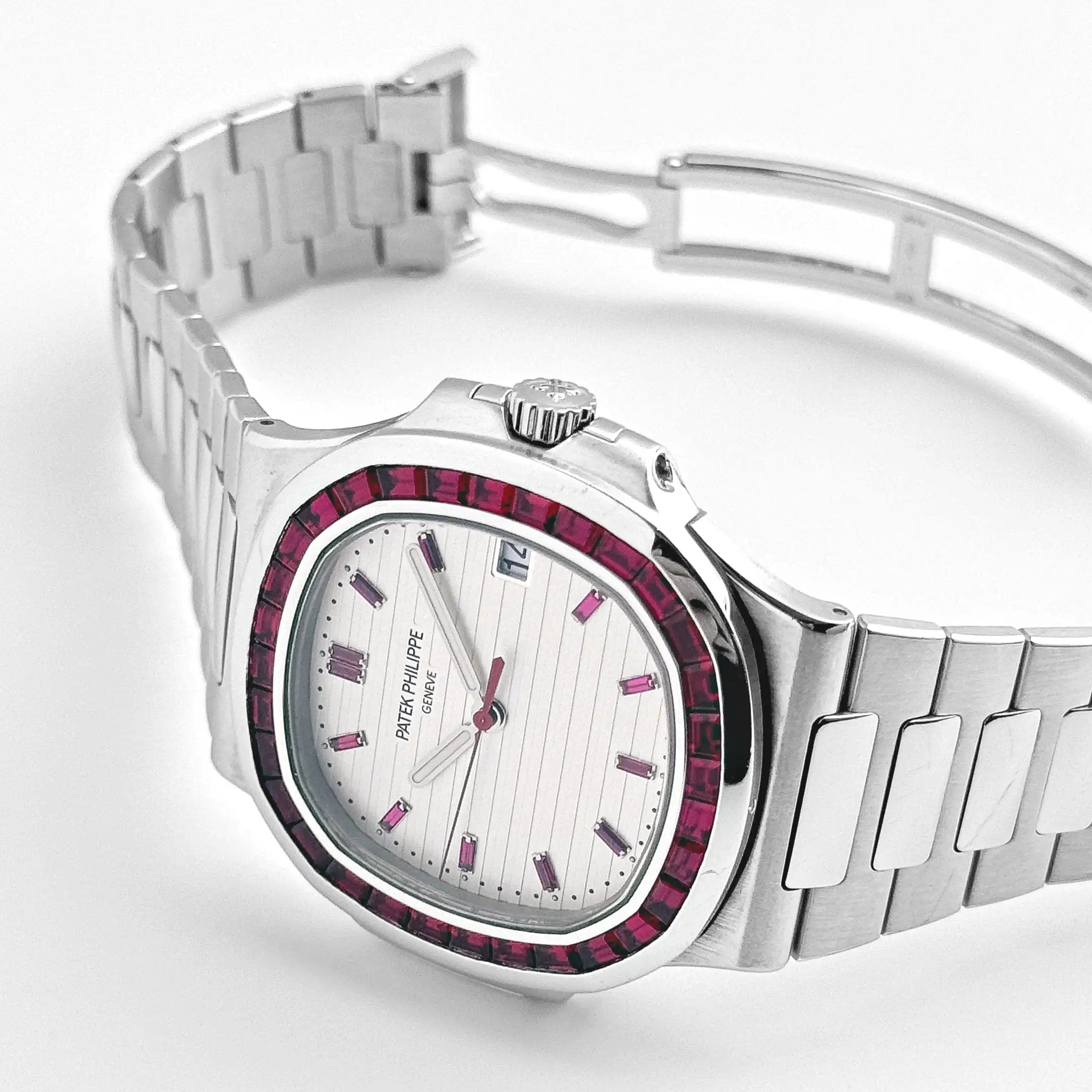 Patek Philippe Nautilus 5711/112P-010 Platinum White Dial Ruby Bezel - Image 8