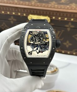 Richard Mille Carbon Crafting NTPT RM055 Black Rubber Strap ZF Factory 49.9×42.7mm
