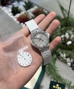 Hublot Classic Fusion Titanium Custom Full Diamonds Moissanite White 38mm