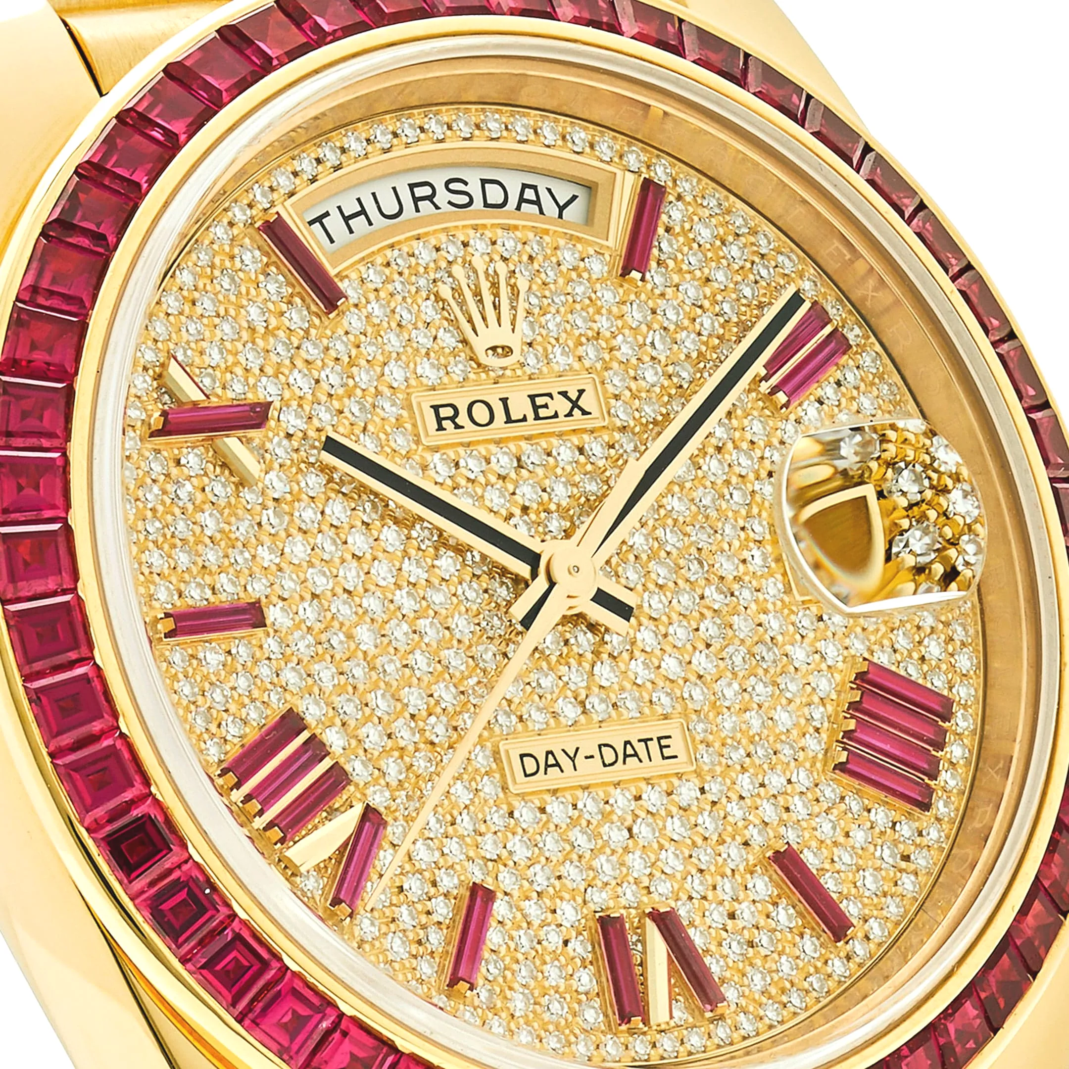 Rolex Day-Date 40 228398TRU Yellow Gold Roman Dial Ruby Bezel - Image 5
