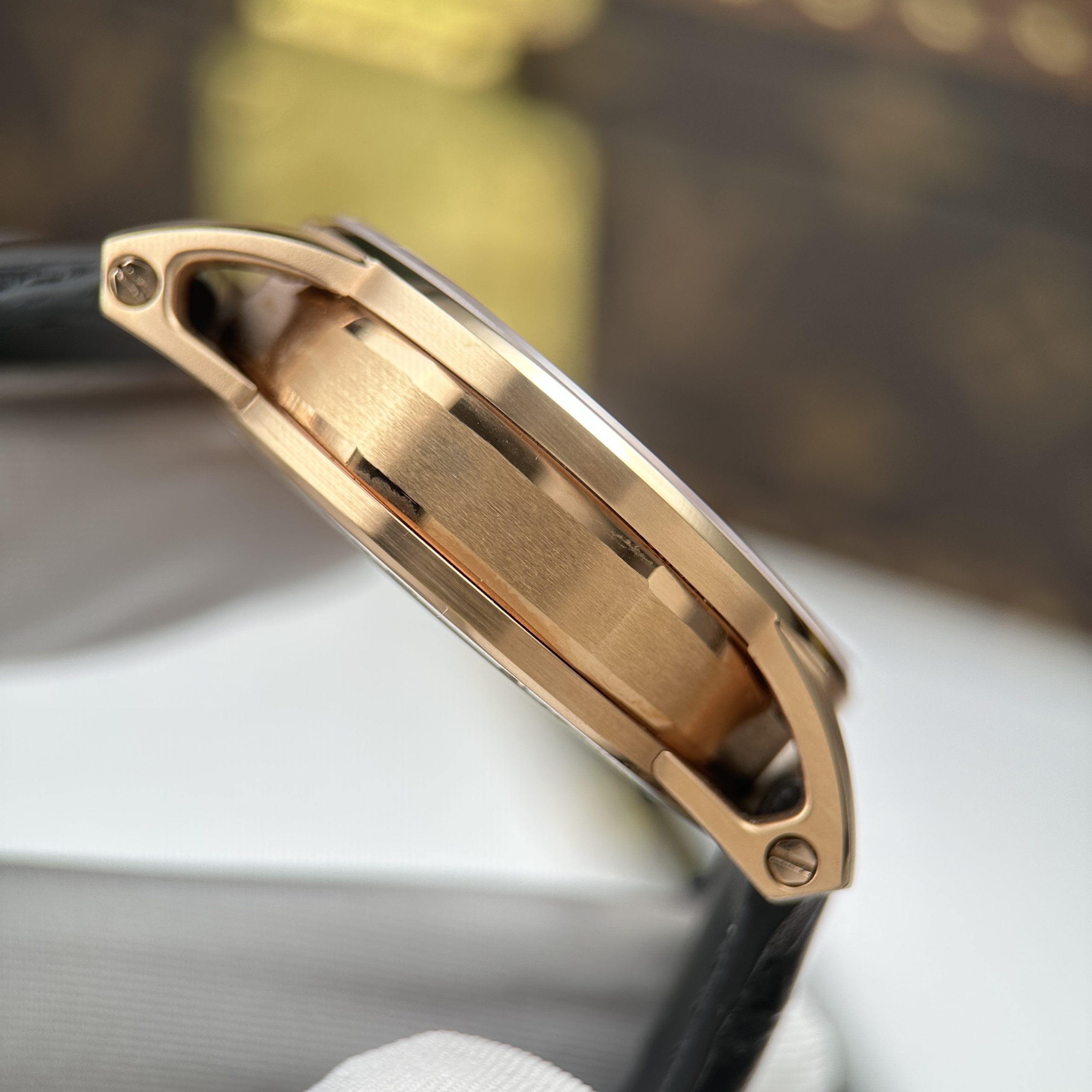 Audemars Piguet 26600 Replica Luxury Tourbillon Openwork Rose Gold Plated Leather Strap 41mm - Image 13
