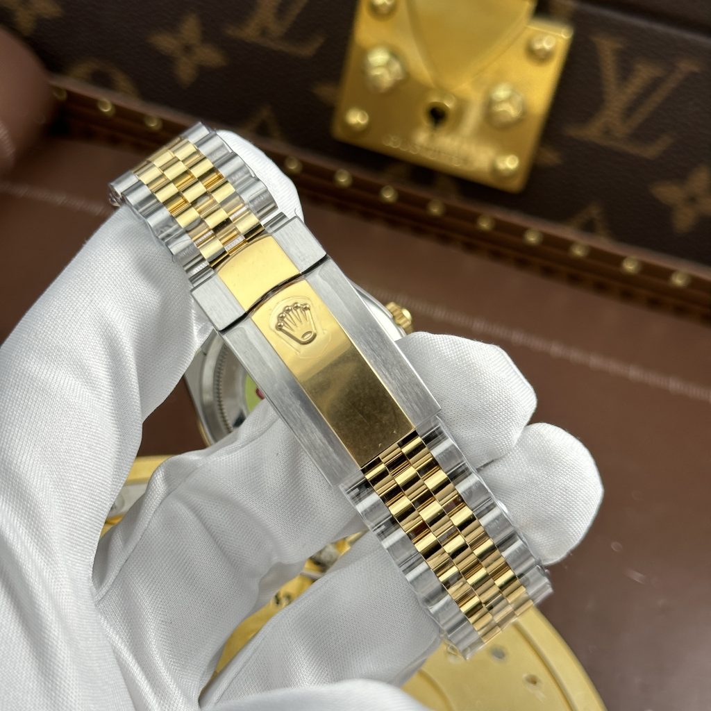 Đồng Hồ Rolex DateJust Chế Tác 11 Demi Vàng Mặt Hoạ Tiết Vi Tính Nhà Máy AR 36mm