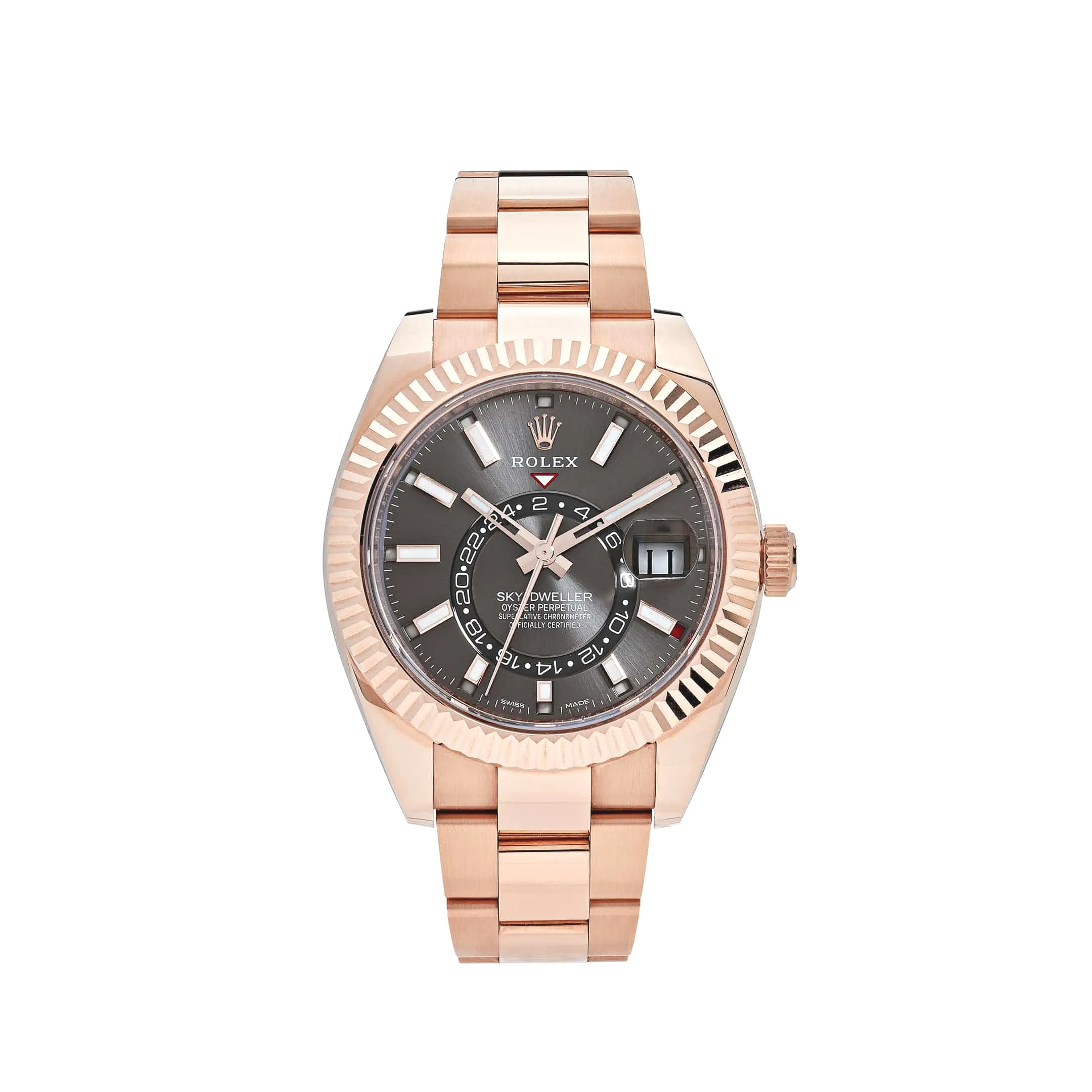 Rolex Sky-Dweller 336935 Rose Gold Rhodium Slate Grey Dial 42mm