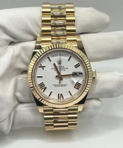 Alternative view of Rolex Day-Date 40 228238 Yellow Gold White Dial