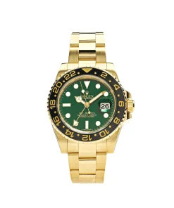 Rolex GMT-Master II 116718LN Yellow Gold Green 40mm