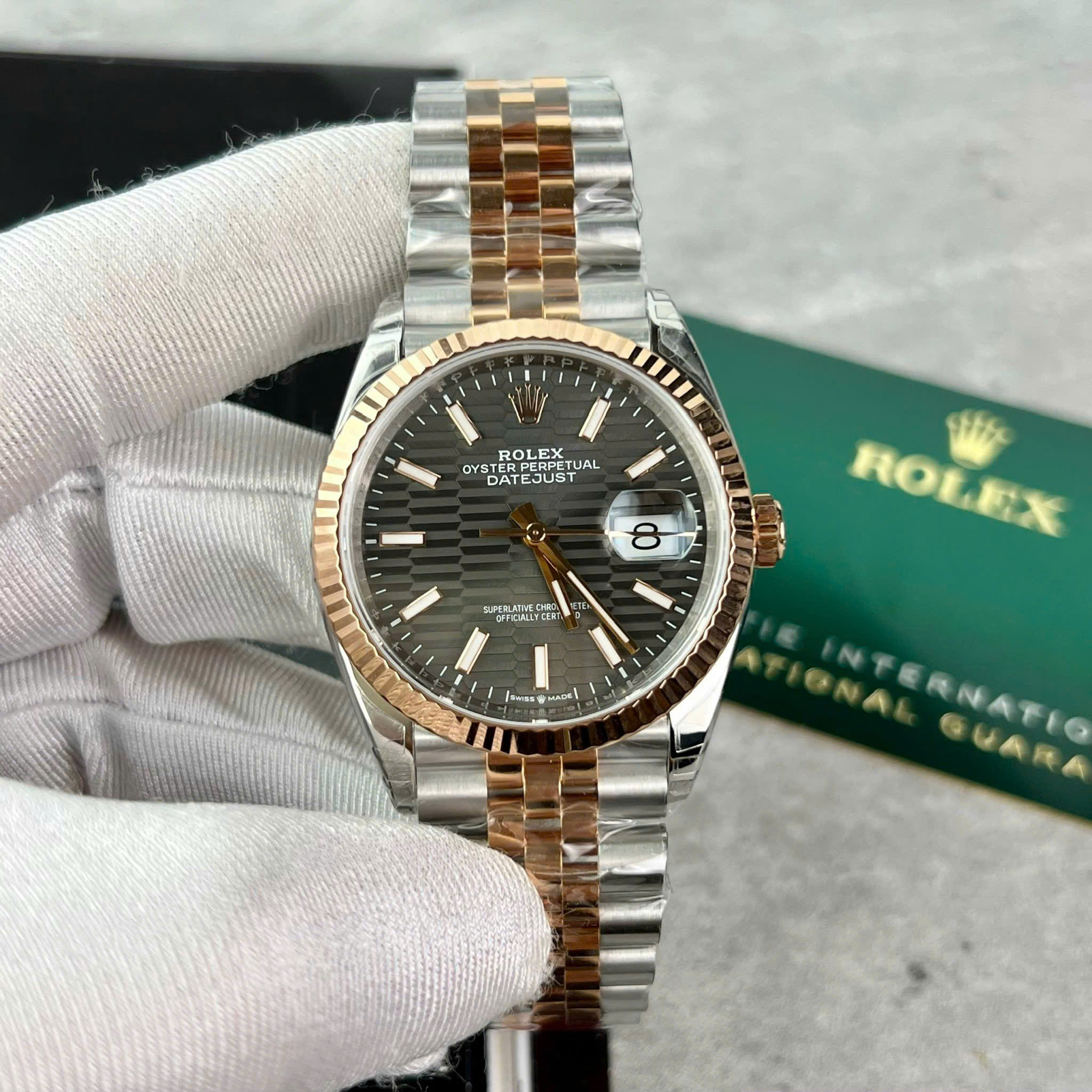 Rolex Datejust 126231 Replica Watch with Gray Brick Dial VSF Factory 36mm