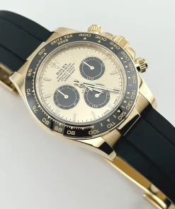Alternative view of Rolex Daytona 126518LN Yellow Gold Champagne Black Dial 40mm